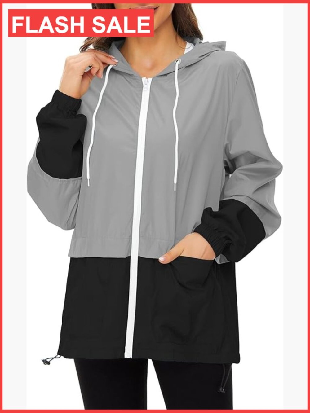 Waterproof Packable Lightweight Rain Jacket Hooded Anorak Windbreaker Travel